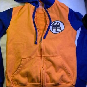 Ripple Junction Orange and Blue Dragon Ball Z Hoodie